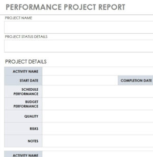 Free Editable Project Report Templates Word Excel Writing