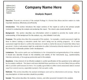 BEST Analysis Report Templates WORD EXCEL PDF Writing Word Excel Format