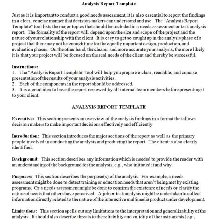 16 Best Analysis Report Templates Word Excel Pdf Writing Word Excel Format 7683