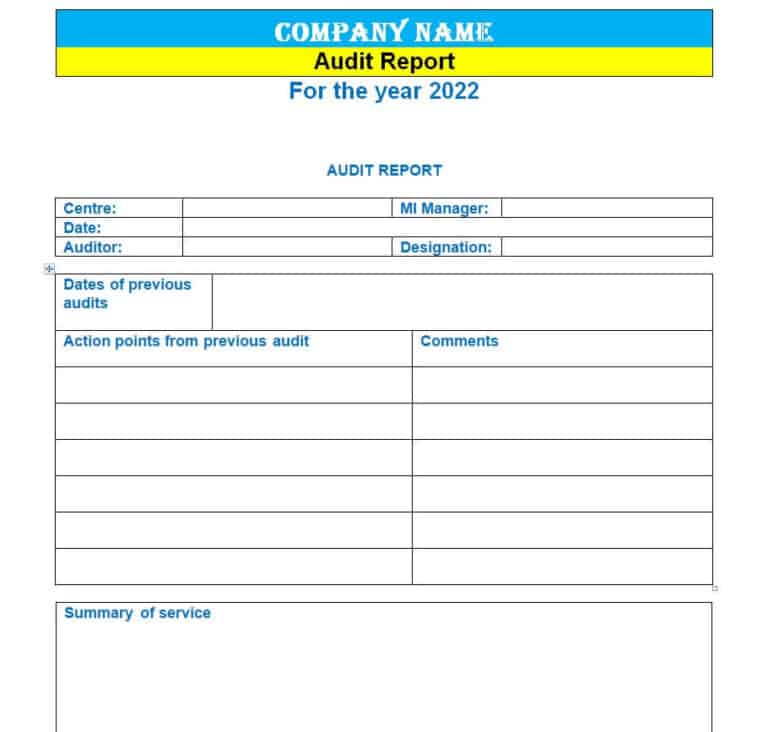 17+ Best Quality Audit Report Templates & Samples - Writing Word Excel ...