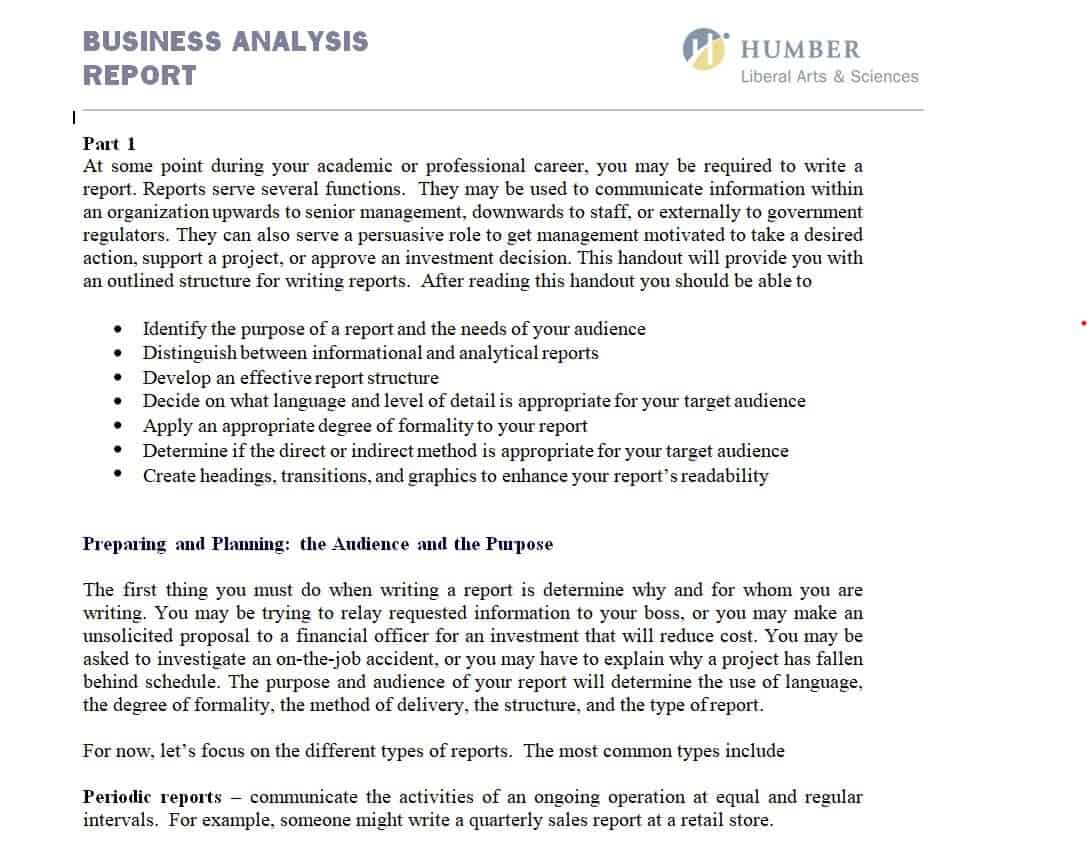 Top 18 Business Analysis Report Templates Word Excel PDF Writing 