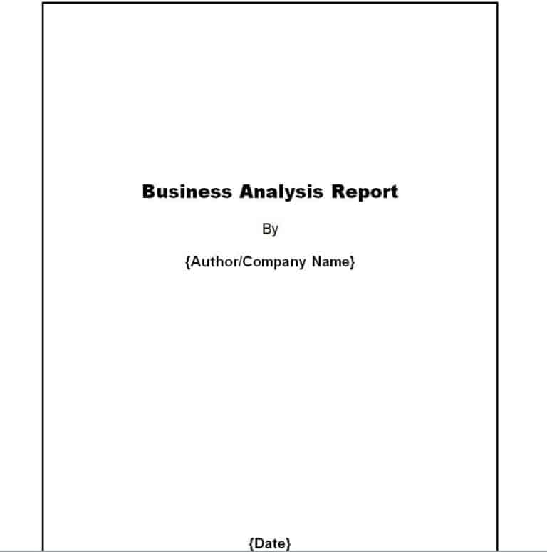 Top 18 Business Analysis Report Templates Word Excel And Pdf Writing Word Excel Format 6258