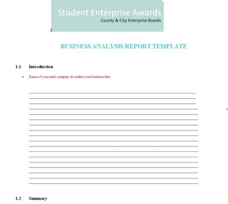 Top 18 Business Analysis Report Templates [word Excel And Pdf] Writing Word Excel Format