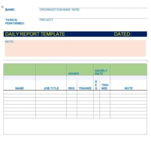 20+ Important Daily Report Templates [WORD & PDF] - Writing Word Excel ...