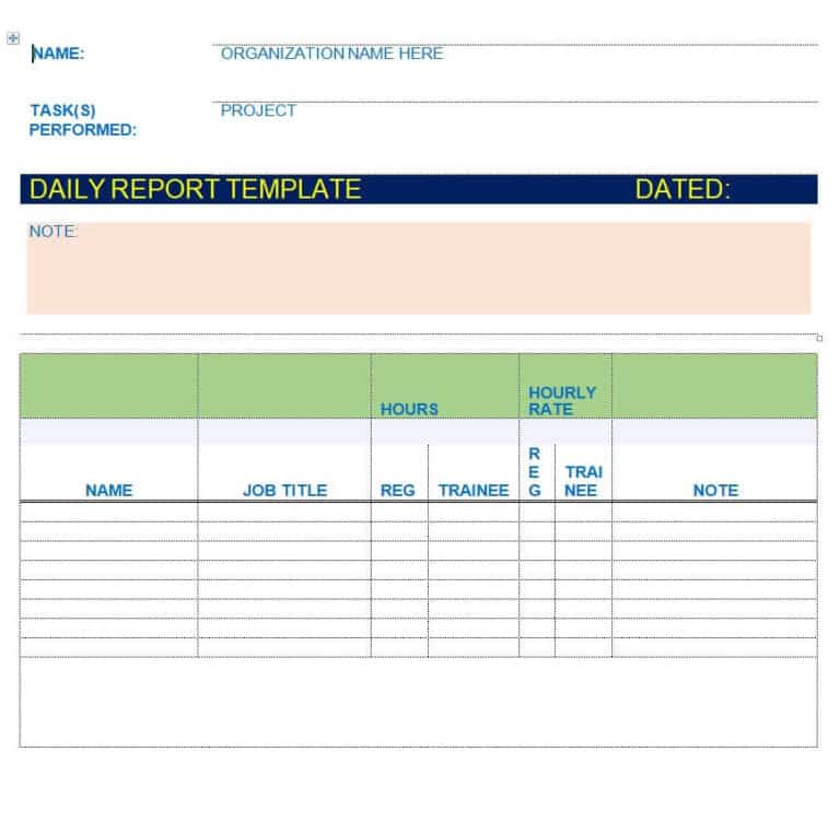 20+ Important Daily Report Templates [WORD & PDF] - Writing Word Excel ...