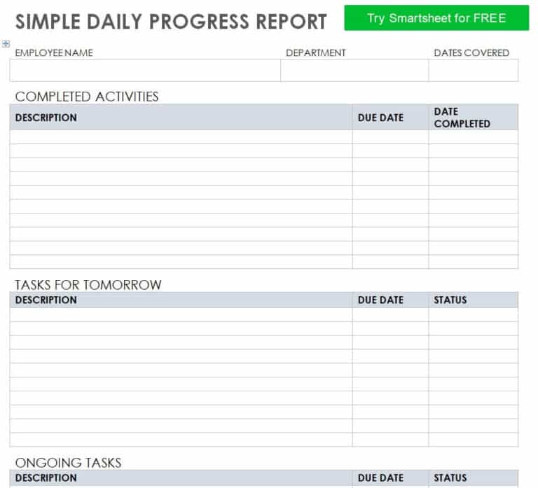 20+ Important Daily Report Templates [WORD & PDF] - Writing Word Excel ...