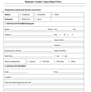 15+ Useful Employee Incident Report Templates - Writing Word Excel Format