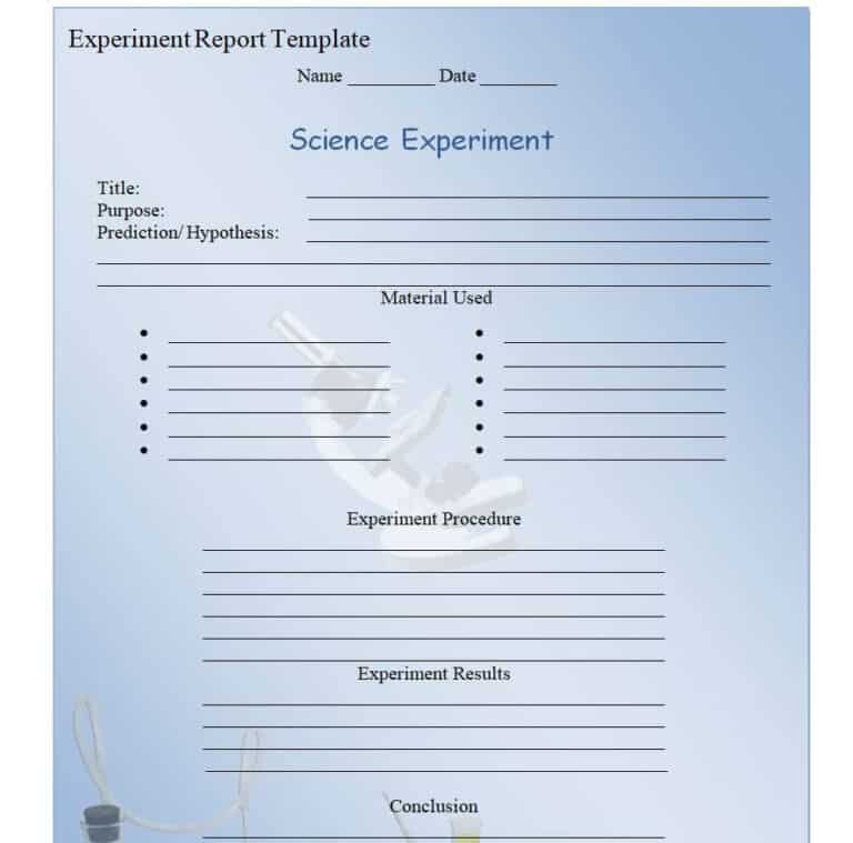 16 Exclusive Experiment Report Templates In Ms Word Writing Word Excel Format 3837