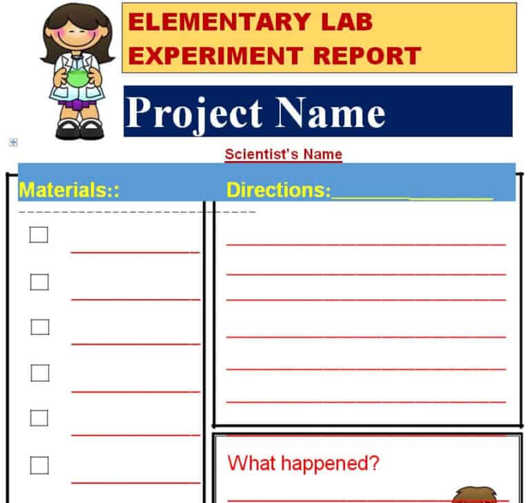 science experiment report purpose