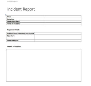 18+ Sample Incident Report Templates in MS WORD - Writing Word Excel Format