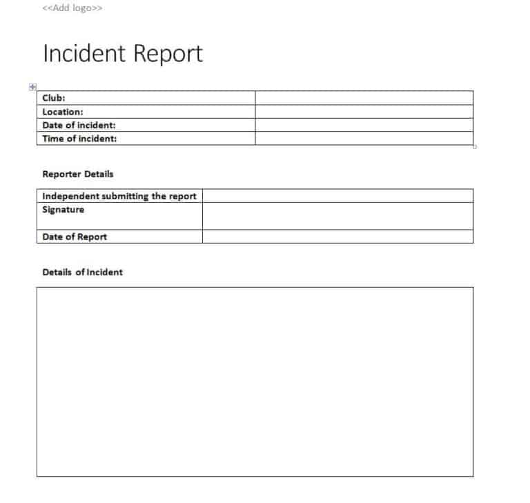 18+ Sample Incident Report Templates in MS WORD - Writing Word Excel Format