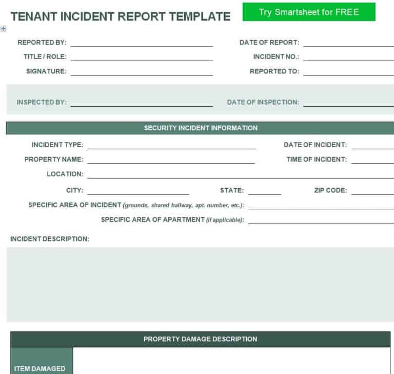 18+ Sample Incident Report Templates in MS WORD - Writing Word Excel Format