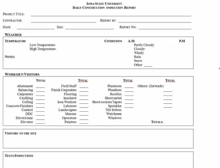 18 Editable Inspection Report Templates Writing Word Excel Format 