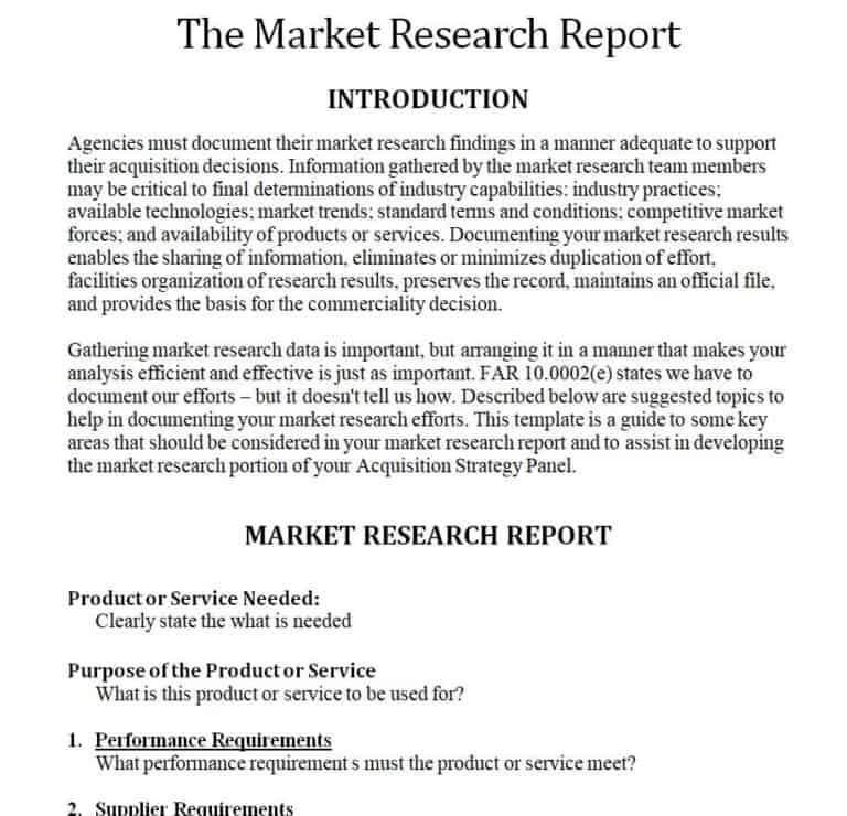 sample research report on marketing