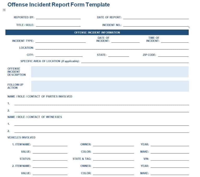 18+ Practical Police Report Templates [in WORD & PDF] - Writing Word ...