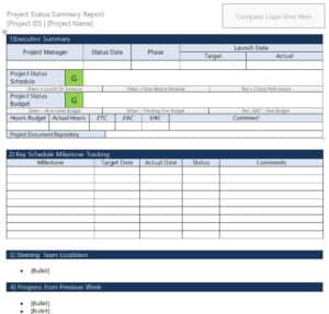 16+ FREE Project Status Report Templates [WORD & EXCEL] - Writing Word ...