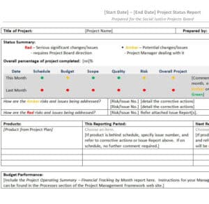 16+ FREE Project Status Report Templates [WORD & EXCEL] - Writing Word ...