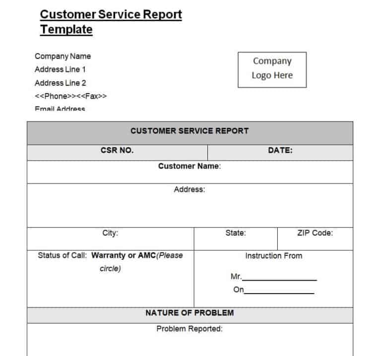 15 FREE Service Report Templates [EXCEL, WORD, PDF] - Writing Word ...