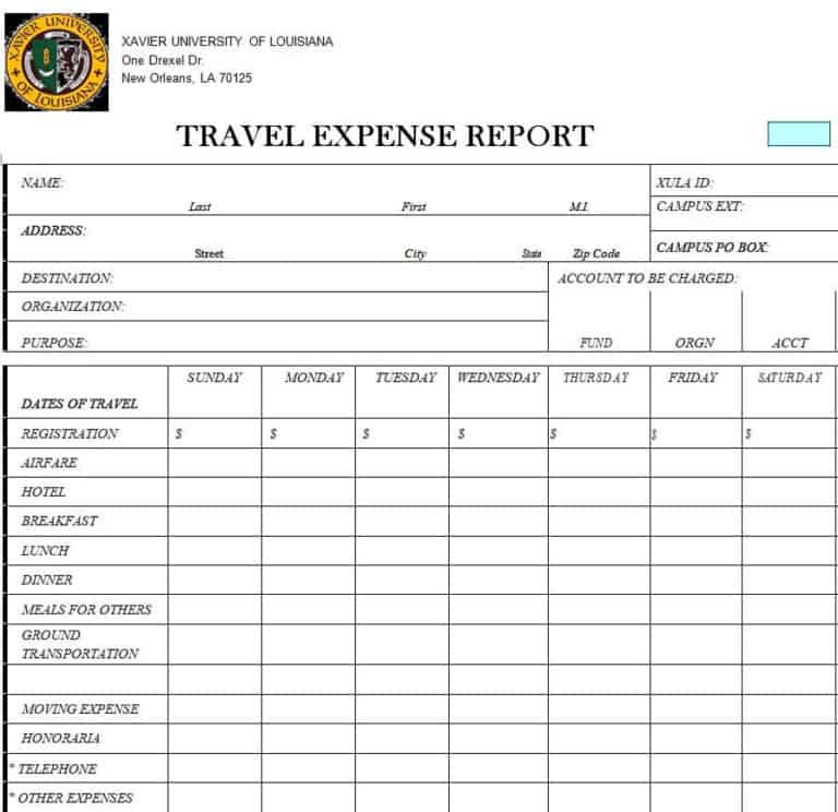 18+ Useful Travel Expense Report Templates [in WORD & EXCEL] - Writing ...