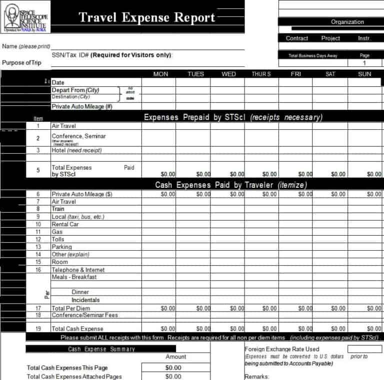 18+ Useful Travel Expense Report Templates [in WORD & EXCEL] - Writing ...