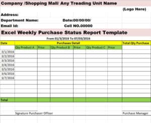 20+ Sample Weekly Report Templates [excel, Word & Pdf] - Writing Word 